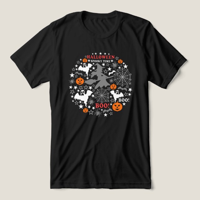 Halloween Spooky Time Tri-Blend Shirt (Design Vorderseite)
