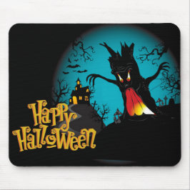 Halloween Spooky Tree und Spuk Haus Mousepad