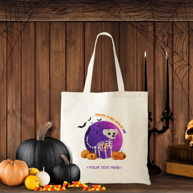 Halloween Spooky Trick oder Tretbeutel Tragetasche (Trick or Treat OR show up to the Halloween party in style. Represent your favorite dog breed!!)