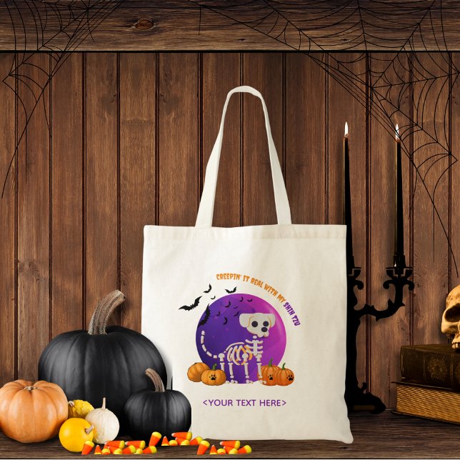 Halloween Spooky Trick oder Tretbeutel Tragetasche (Trick or Treat OR show up to the Halloween party in style. Represent your favorite dog breed!!)