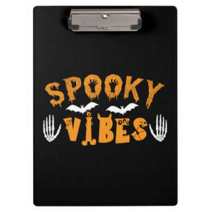 Halloween Spooky Vibes Geburtstag Klemmbrett
