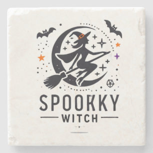 Halloween Spooky Witch Design - Auf dem Zimmer fli Steinuntersetzer