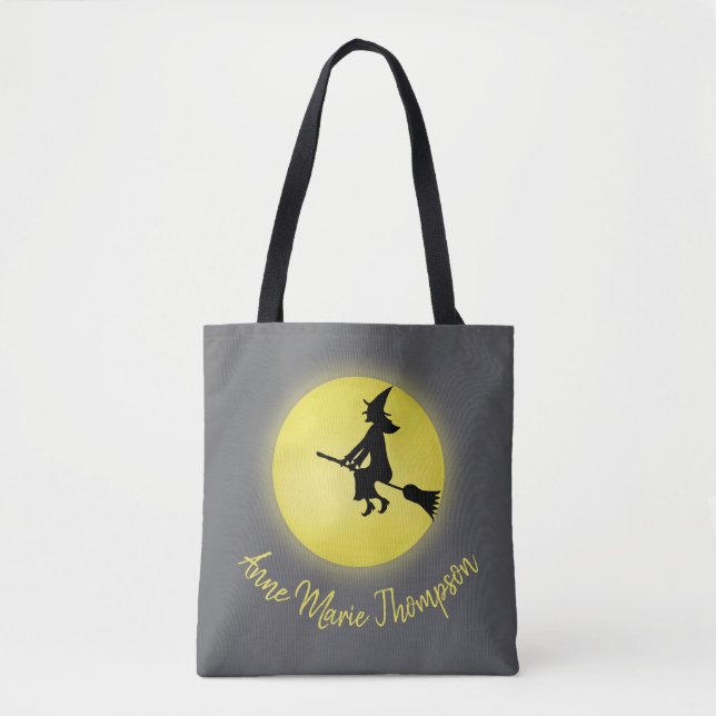 Halloween Spooky Witz Broomstick Moonlight Tasche (Vorderseite)