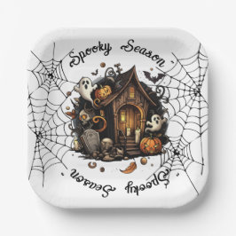 Halloween 👻 Sportsaison 💀 Papierplatte Pappteller