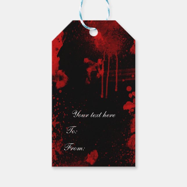 Halloween Spritzer Kostüm Party Gothic Geschenkanhänger (Vorderseite)
