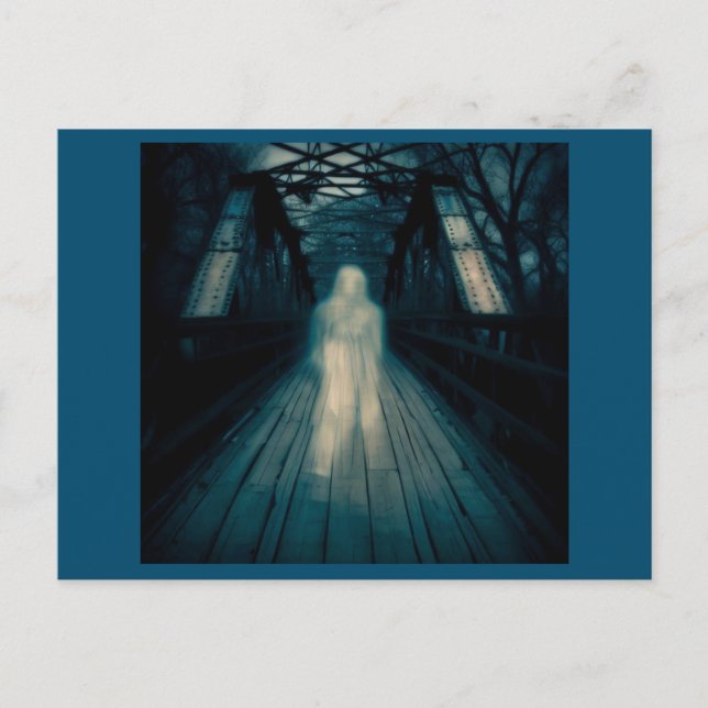 Halloween - Spuk Bridge 1 Postkarte (Vorderseite)