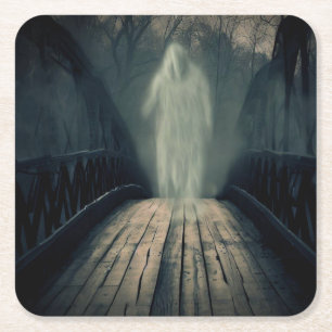 Halloween - Spuk Bridge 2 Rechteckiger Pappuntersetzer
