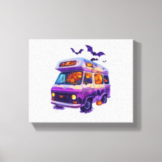 Halloween Spuk Camper Van Leinwanddruck