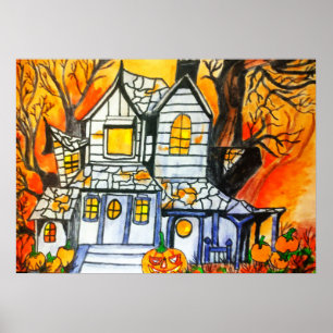HALLOWEEN SPUK HAUS POSTER