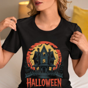Halloween Spuk Haus - Spooky Bats und Vollmond T-Shirt