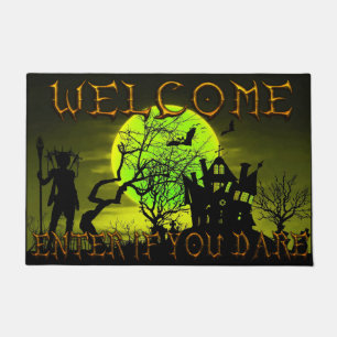 Halloween Spuk Haus Willkommen Eingeben, wenn Sie  Fußmatte