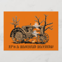 Halloween Spuk Hay Ride Farm Traktor Ghosts