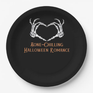 Halloween Spuk Heart Skeletal Knochen Chilling Cla Pappteller