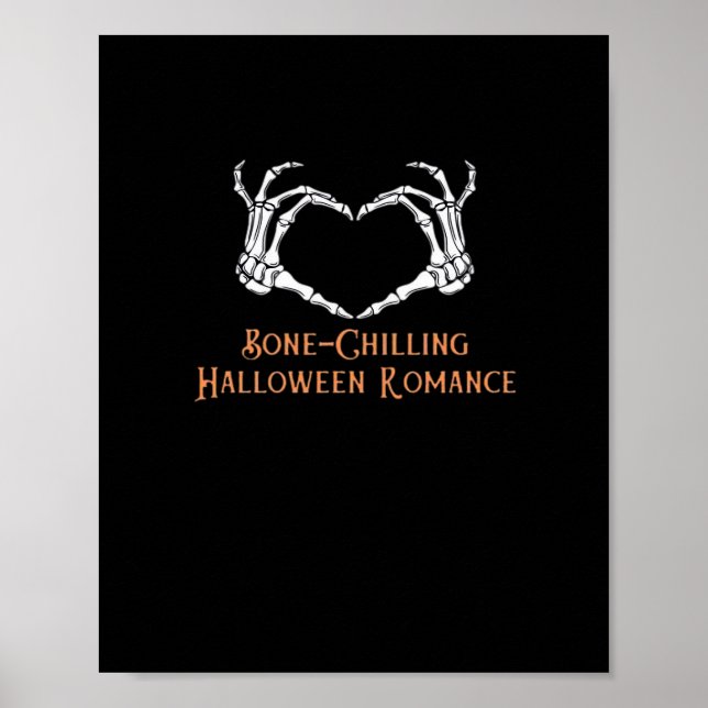 Halloween Spuk Heart Skeletal Knochen Chilling Cla Poster (Vorne)