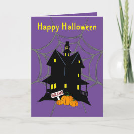 Halloween Spuk House 5" x 7" Grußkarte Karte