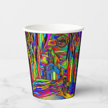 Halloween Spuk House Abstrakt farbenfroh