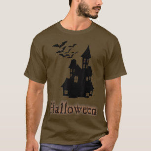Halloween Spuk House and Bats Happy Halloween T-Shirt