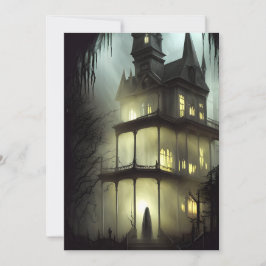 Halloween Spuk House Beängstigend Feiertagskarte