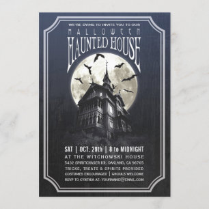Halloween Spuk House Einladungen