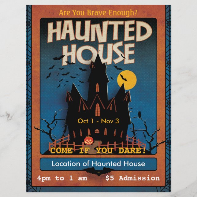 Halloween Spuk House Flyer (Hinten)