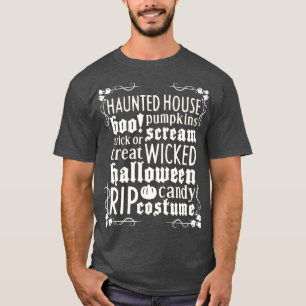 Halloween Spuk House Funny Beängstigend Ghost Grav T-Shirt