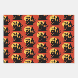 Halloween Spuk House Geschenkpapier Set