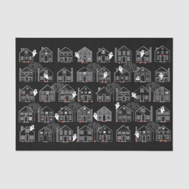 Halloween Spuk House Seidenpapier (Vorderseite)