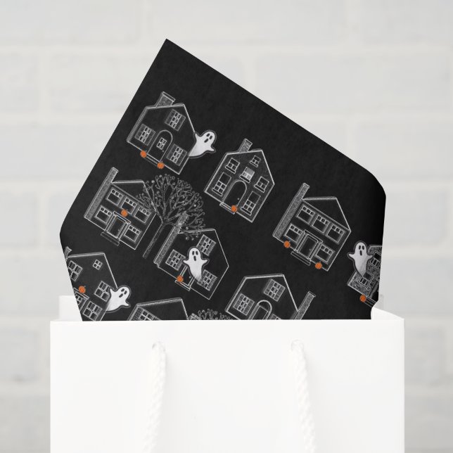 Halloween Spuk House Seidenpapier (Geschenktüte)