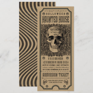 Halloween Spuk House Ticket Einladungen Kraft