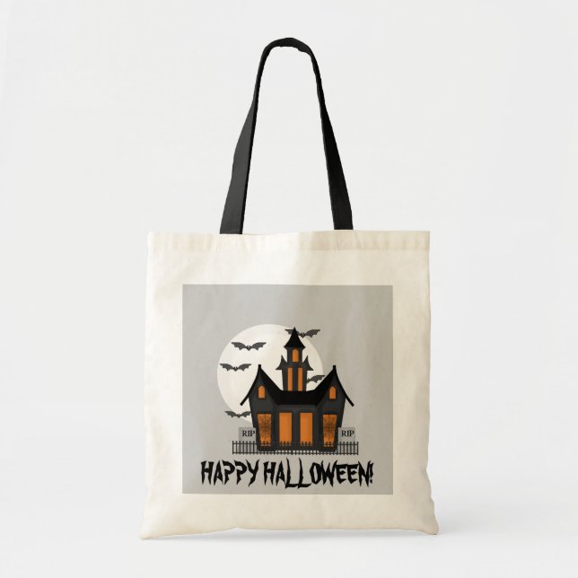 Halloween Spuk House Totbeutel Tragetasche (Vorne)