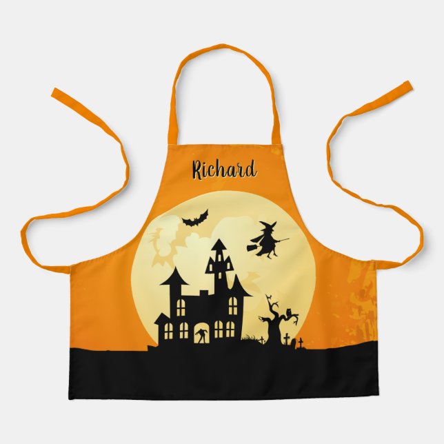 Halloween Spuk Kinderhaus Schürze (Vorderseite)