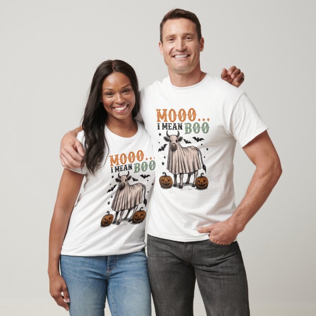 Halloween Spuk Landtiere Kuh T-Shirt (Unisex)