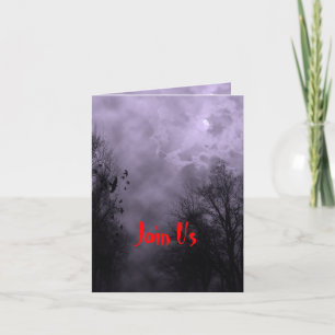 Halloween Spuk Lila Sky Custom Einladung