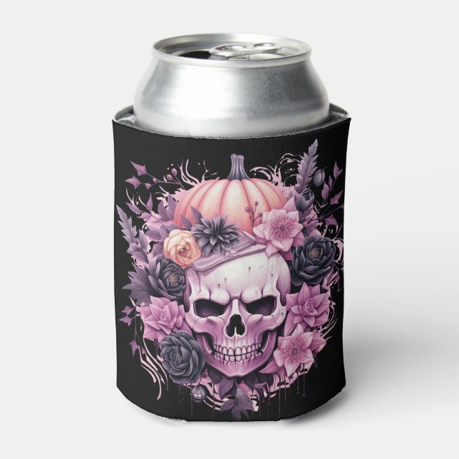 Halloween - Spuk rosa Skull Dosenkühler (Kanne Vorderseite)