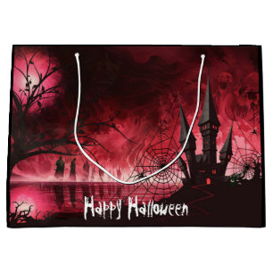 Halloween Spuk Schloss Große Geschenktüte