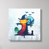 Halloween-Spuk Vogelscheuche mit Fledermauskeule