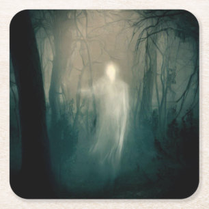 Halloween - Spuk Wald 3 Rechteckiger Pappuntersetzer
