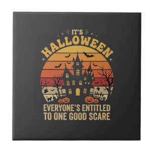 Halloween Spukhaus Ein Guter Schreck Design_1 Fliese