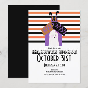 Halloween Spukhaus Geist Hexen Party Einladung