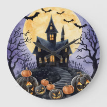 Halloween,Spukhaus, Gruselige Kürbisse,Fledermäuse