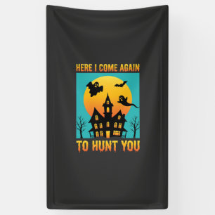 Halloween Spukhaus hängt mit meinen Hexen Banner