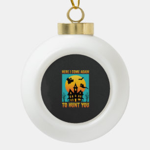 Halloween Spukhaus hängt mit meinen Hexen Keramik Kugel-Ornament