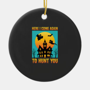 Halloween Spukhaus hängt mit meinen Hexen Keramik Ornament
