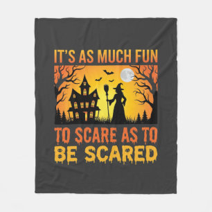 Halloween Spukhaus Hexe Erschreck Zitat Fleecedecke