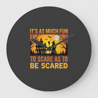 Halloween Spukhaus Hexe Erschreckungszitat Große Wanduhr