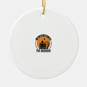 Halloween Spukhaus Lustiges Boo Vintage_1 Keramik Ornament