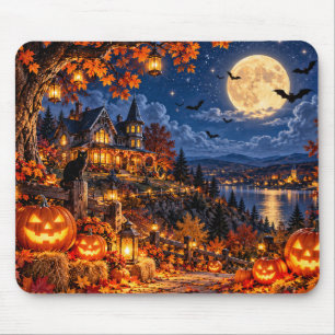 Halloween Spukhaus-Mauspad Mousepad