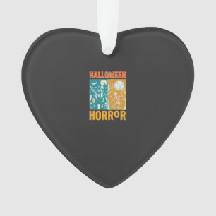 Halloween Spukhaus Mond Skelett Design_1 Ornament