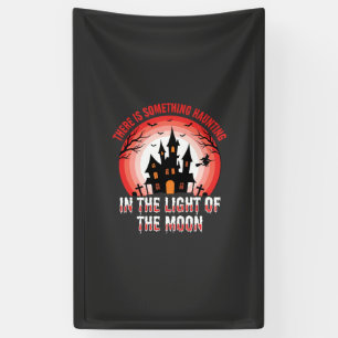 Halloween Spukhaus Mondlicht Hexe Banner