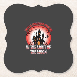 Halloween Spukhaus Mondlicht Hexe Untersetzer